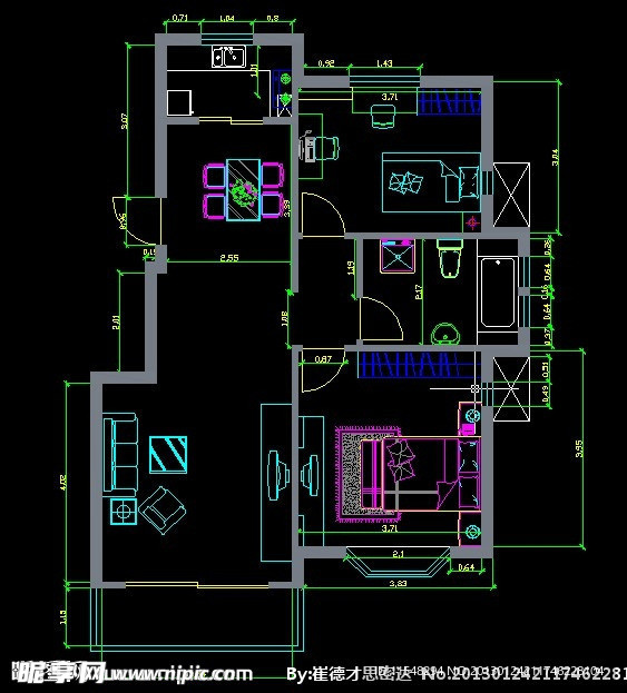 室内平面图CAD