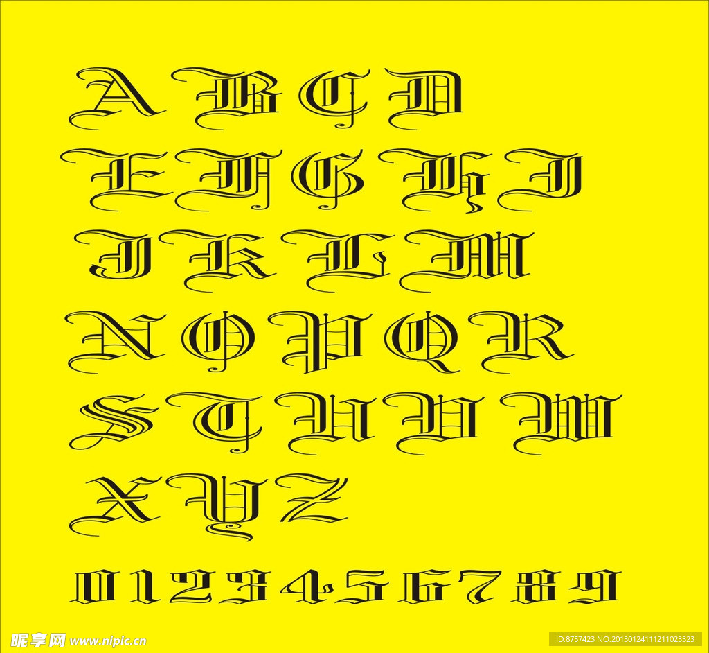字母 数字 字母数字设计
