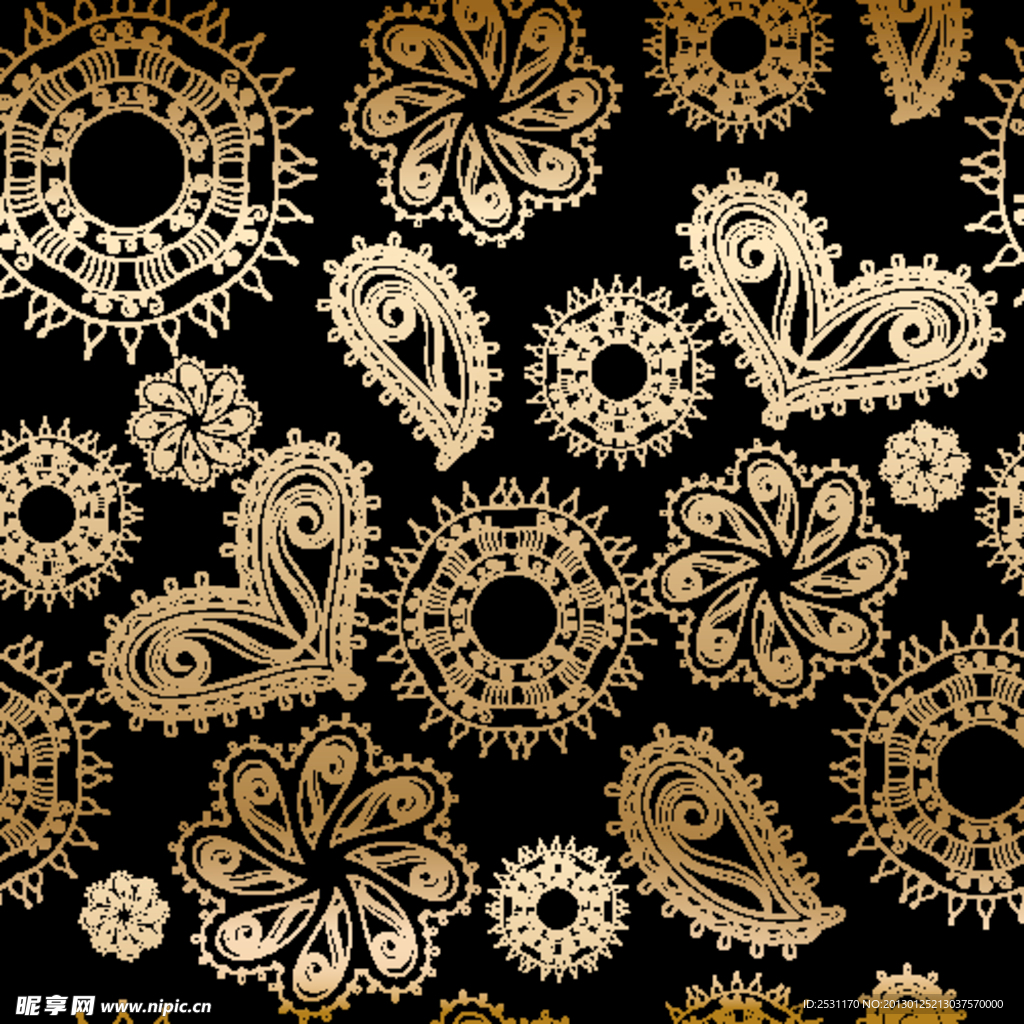欧式复古花纹