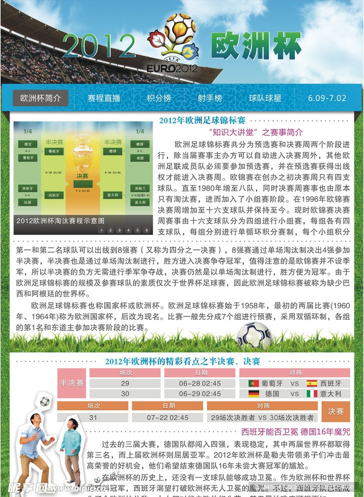 欧洲杯宣传海报