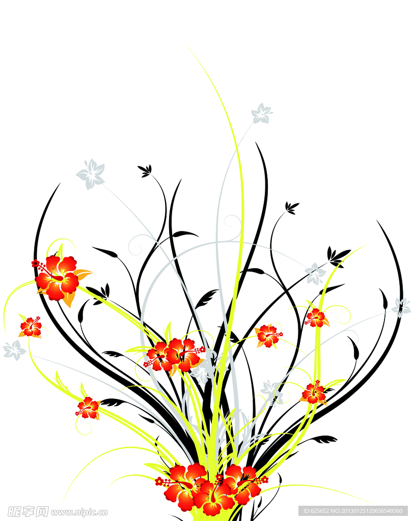 花朵移门