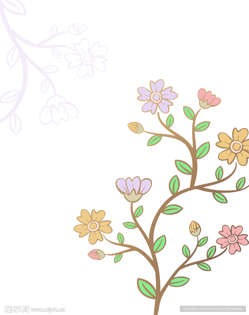 花朵移门