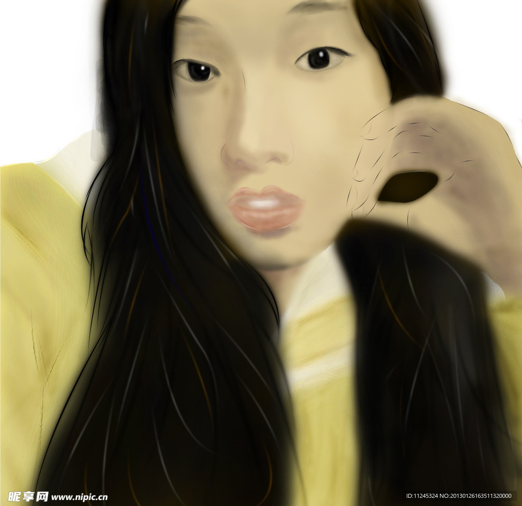 素描女子