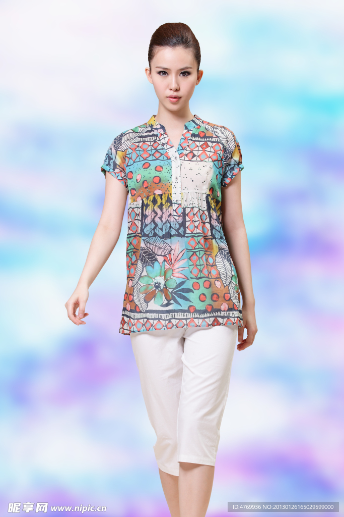 真丝服装模特