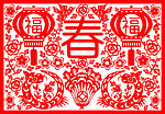 中国风春节剪纸