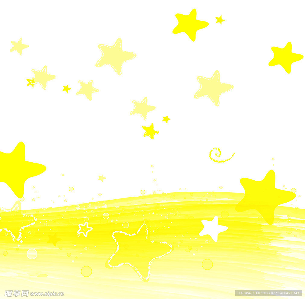 星星 卡通星星 黄色星星背景