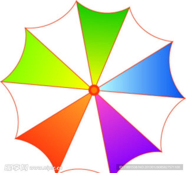 伞的矢量图