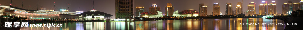 城市夜景全景