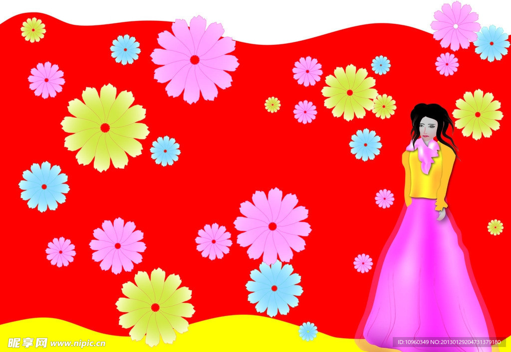 花朵 女