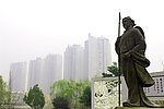 岳池陆游广场 陆游雕塑