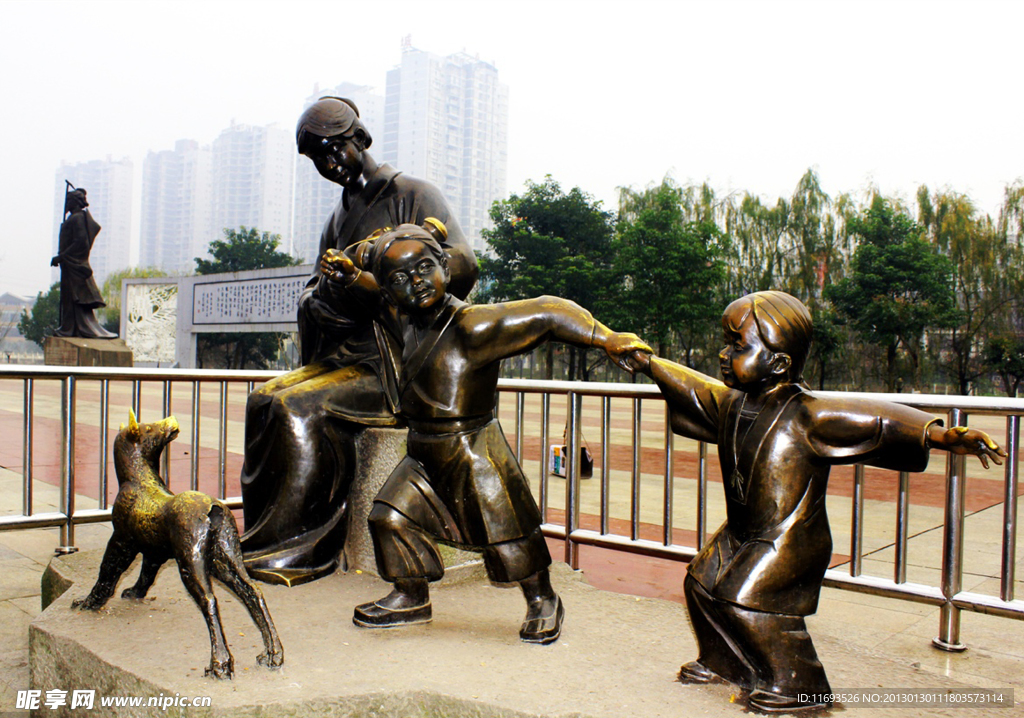 岳池陆游广场雕塑