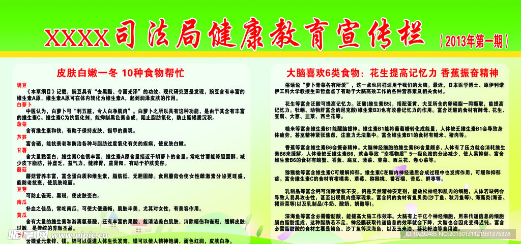 健康教育宣传栏