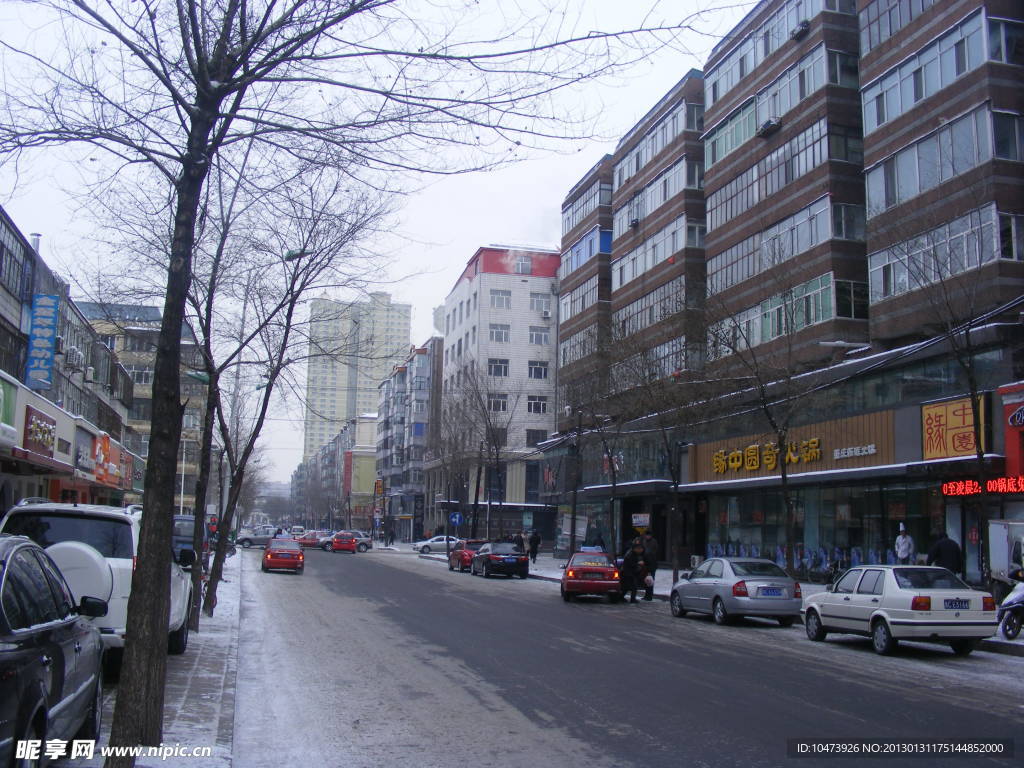 牡丹江市区街道摄影图片