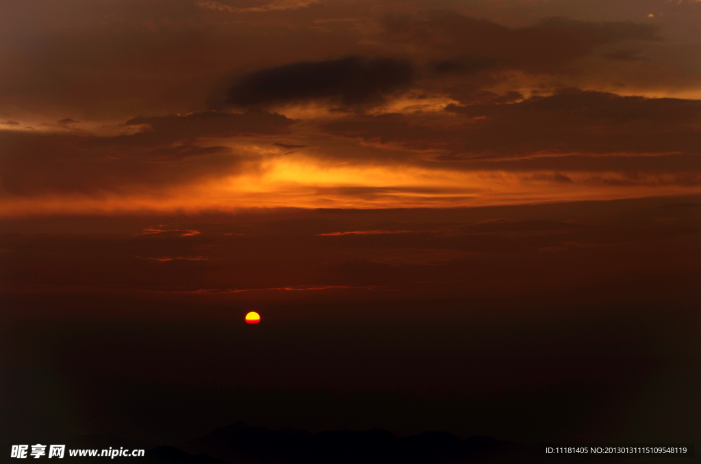 汉山之巅 夕阳