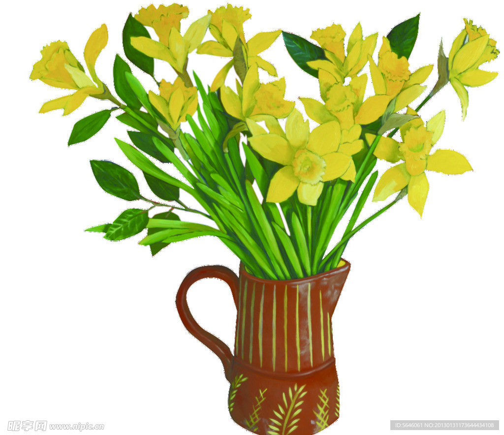 手绘插花