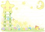 线条风景插画