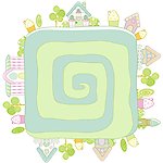 线条风景插画