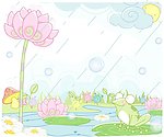 线条风景插画
