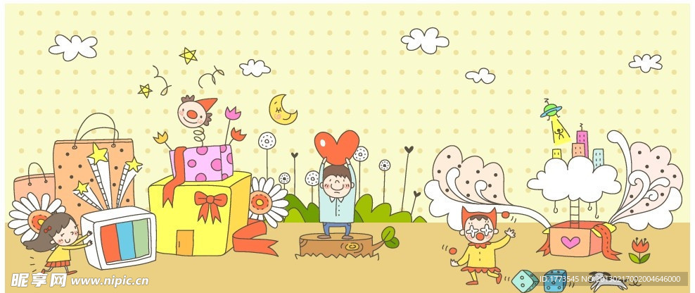 卡通抽象插画