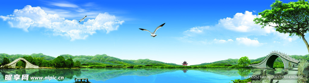 湖光山色