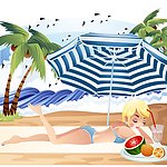 海边美女