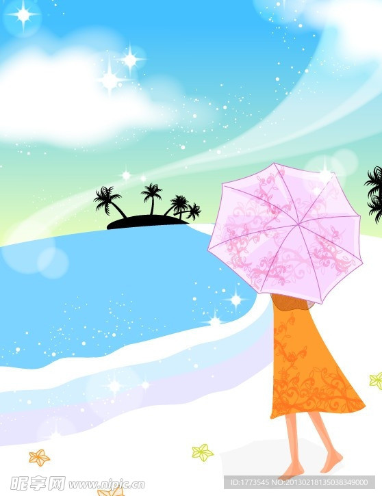 海边美女