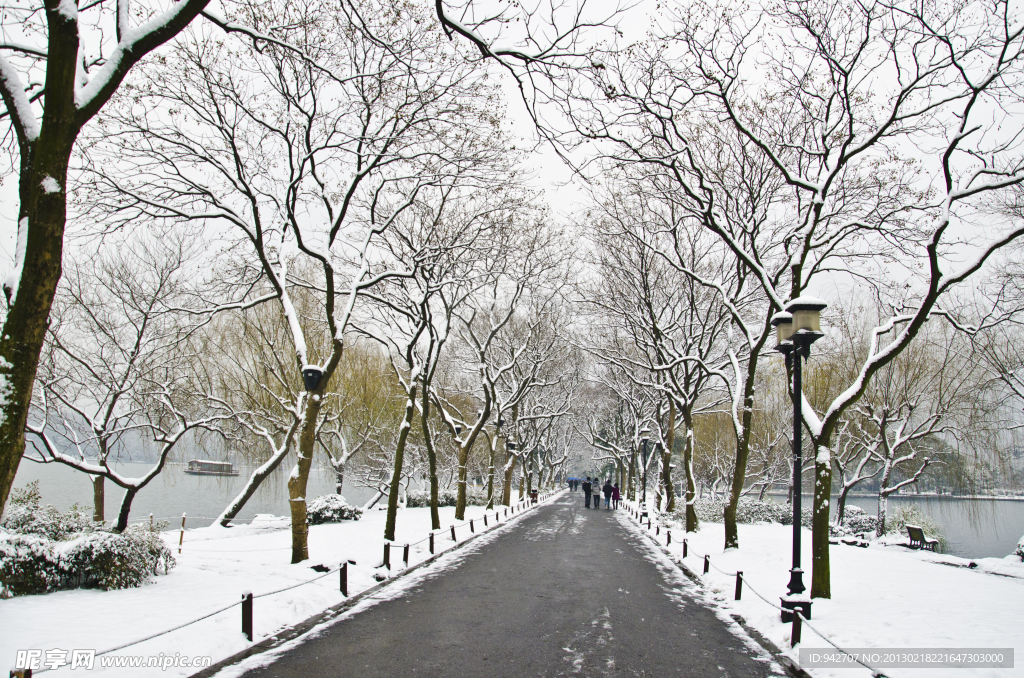 西湖雪景