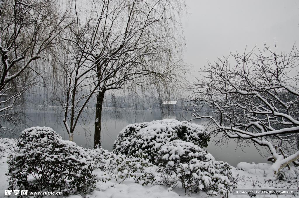 西湖雪景