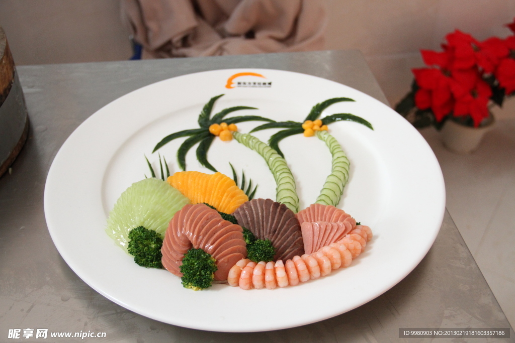 食品拼盘海南风光