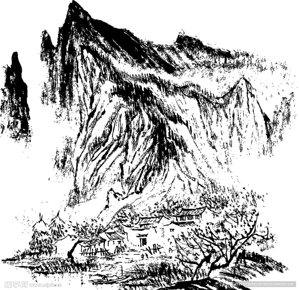 水墨山水画