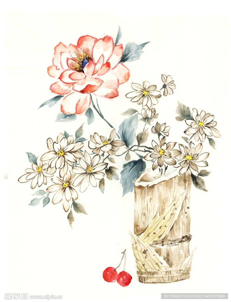 手绘花卉