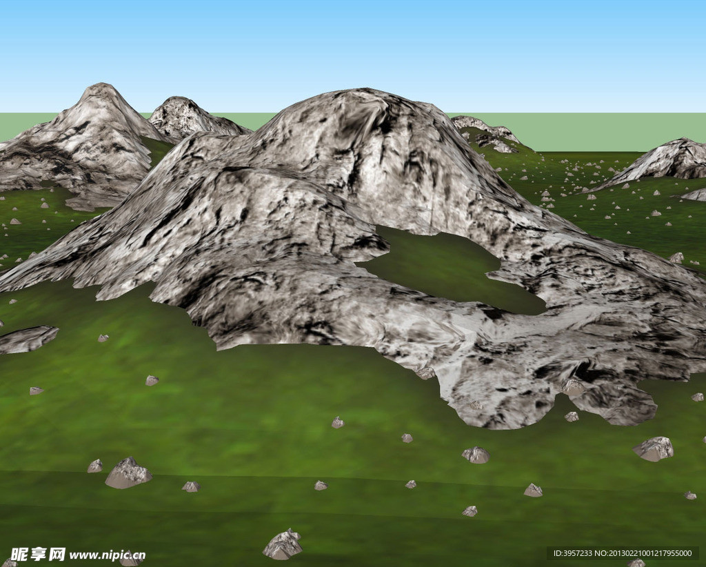山石3D模型