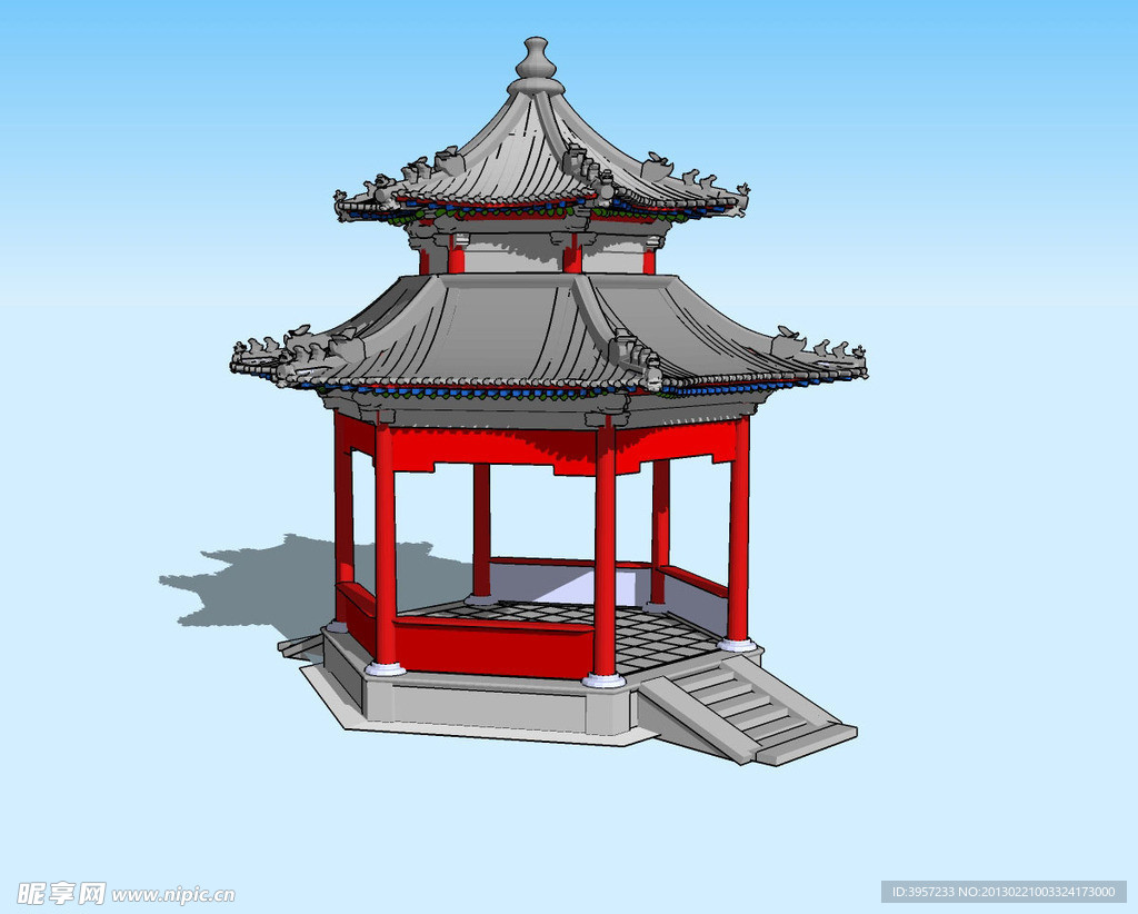 亭子3D模型