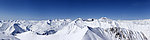 连绵起伏雪山风光全景摄影高清图