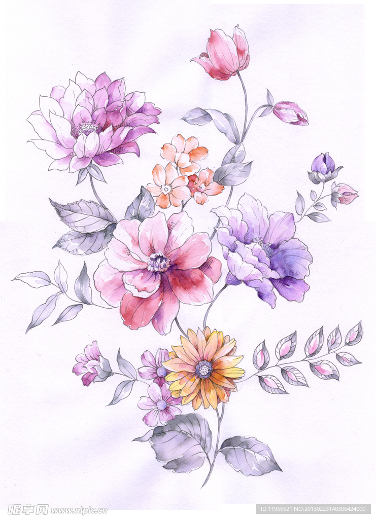 手绘花卉
