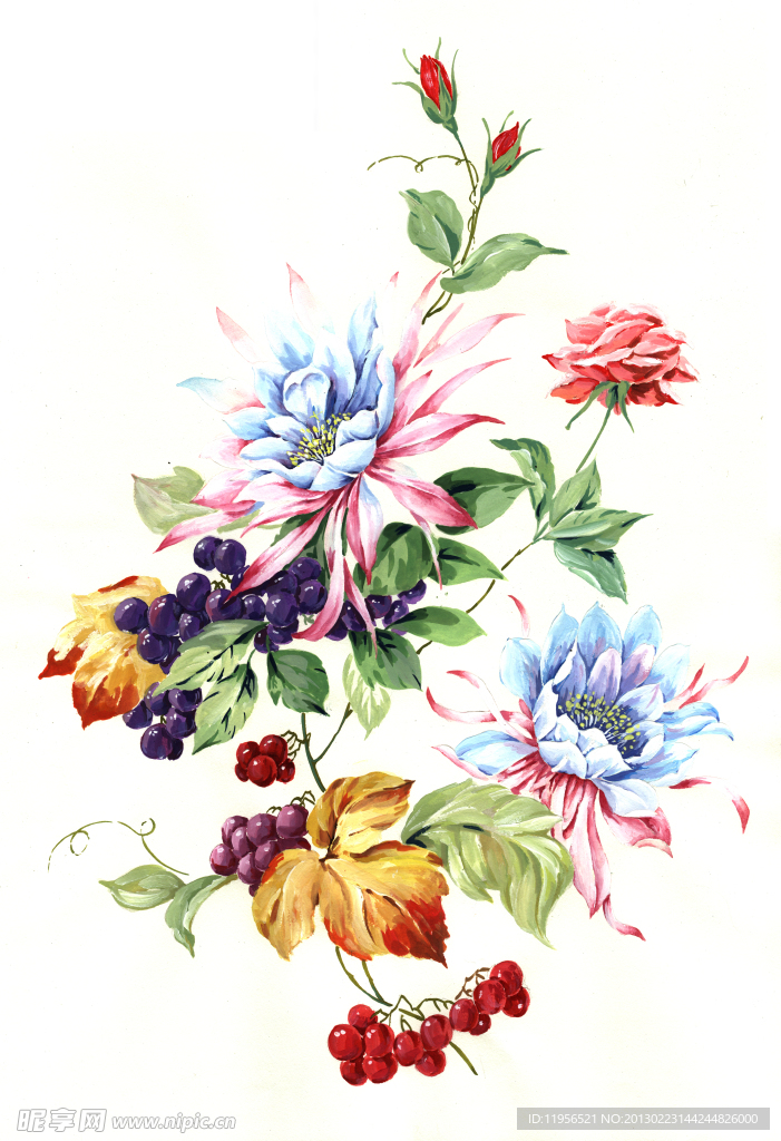 手绘花卉