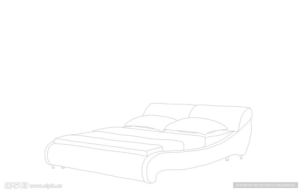 线描软床