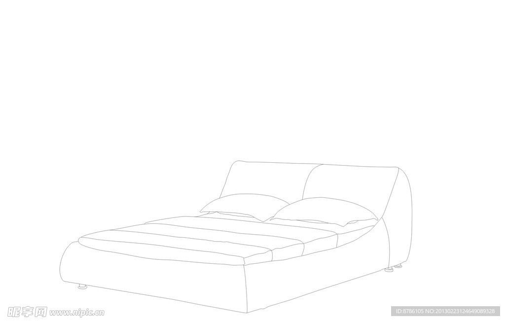 线描软床