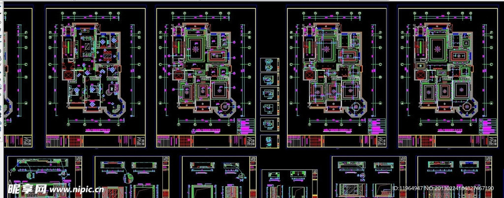 平面图 平面布置图 施工图工程