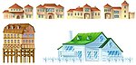 建筑楼房城堡矢量素材