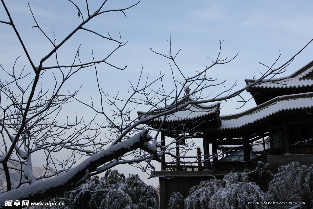 终南山雪景