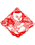 娃娃剪纸