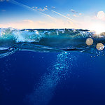 海浪 浪花 光线