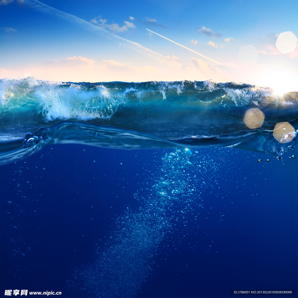 海浪 浪花 光线