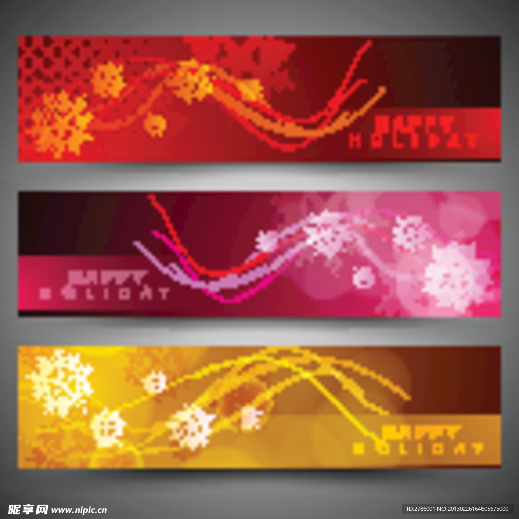 喜庆雪花背景横幅 banner