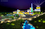 肃电厂夜景景观照明效果图