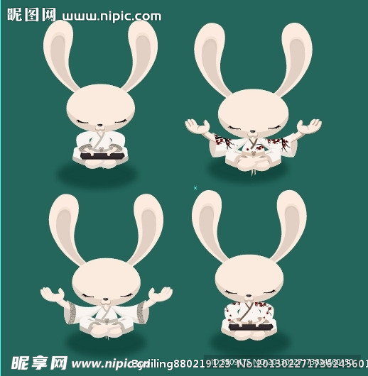 中国风的兔子