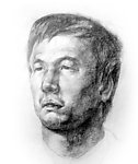 素描青年男性头像