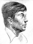 男性头像素描