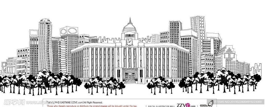 建筑线稿
